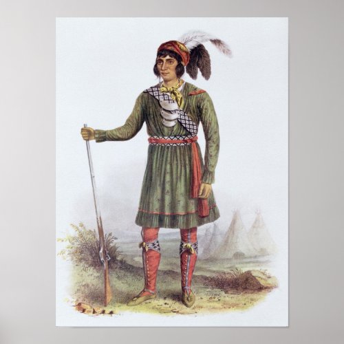 Osceola or Rising Sun a Seminole Leader Poster
