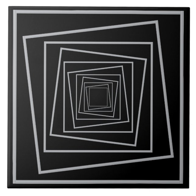 oscillating frame on black background ceramic tile (Front)