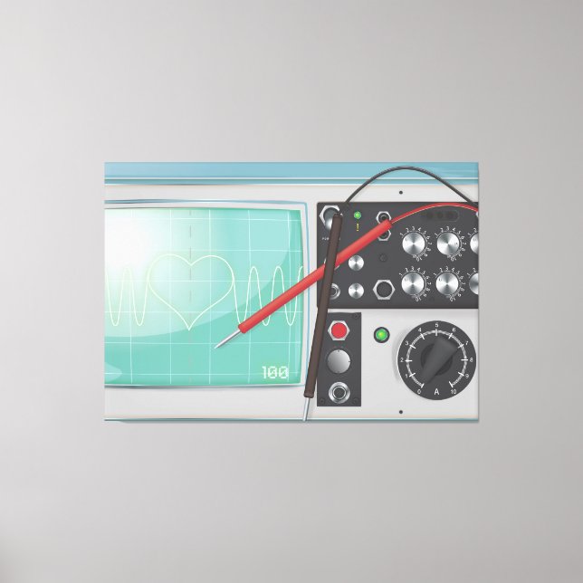 Oscilloscope Love Canvas Print (Front)