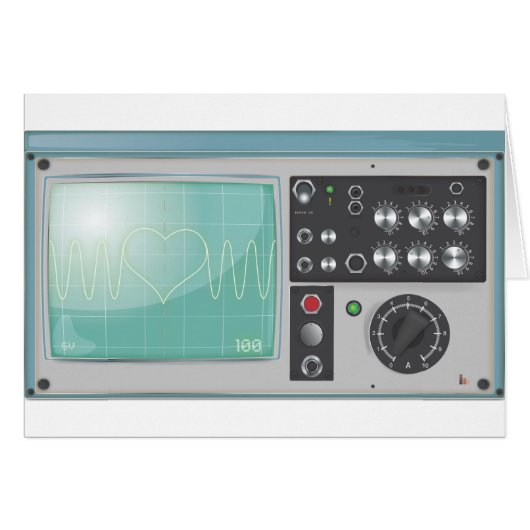 oscilloscope Love Cards (Front Horizontal)