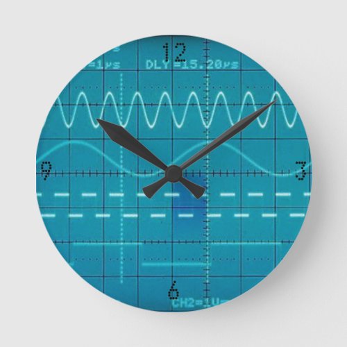 oscilloscope round clock