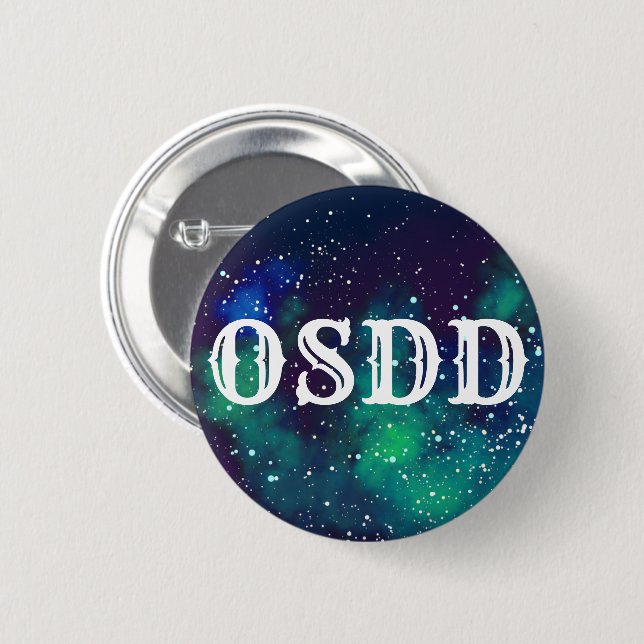 OSDD Customizable Galaxy Identity Pinback Button (Front & Back)