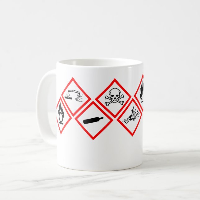 Osha Hazard Warnings Mug (Front Left)