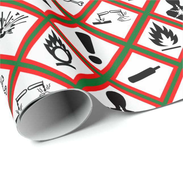 Osha Hazard Warnings Wrapping Paper (Roll Corner)