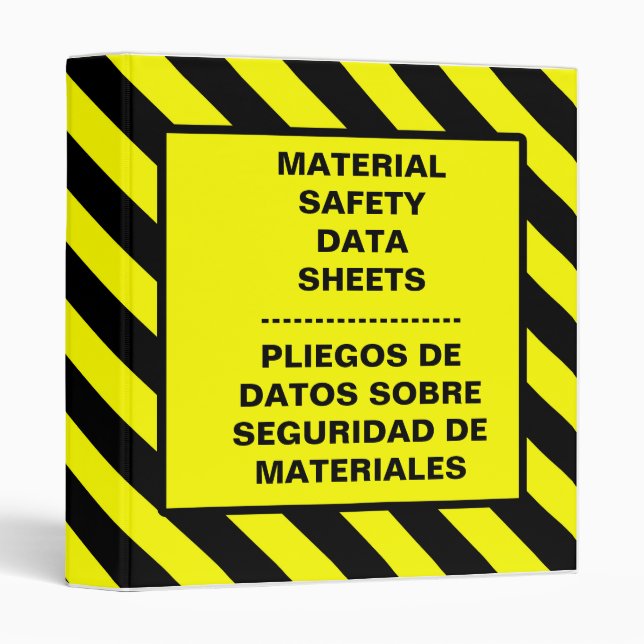 OSHA MSDS Binder (Front/Spine)
