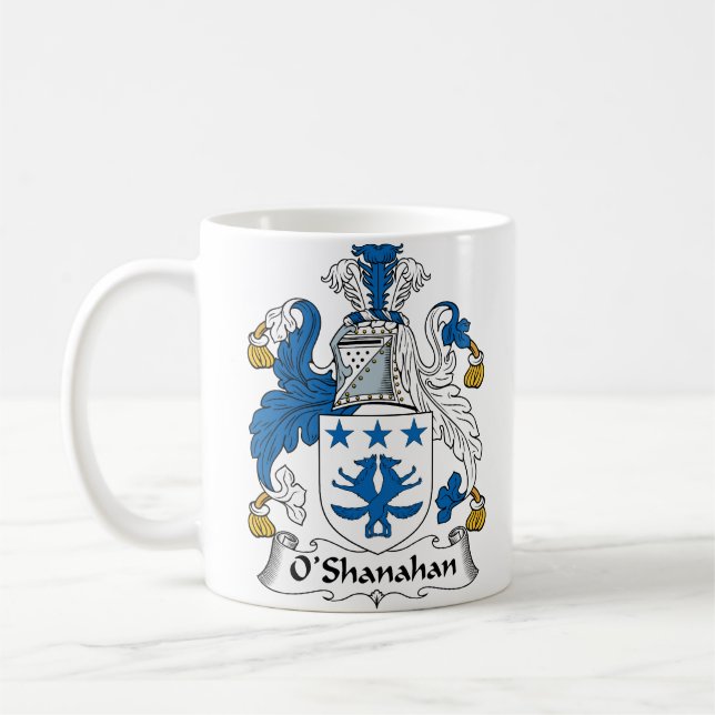 O'Shanahan Family Crest Coffee Mug (Left)