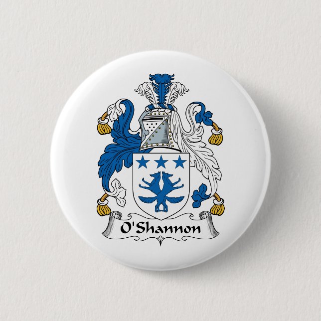 O'Shannon Family Crest Pinback Button (Front)