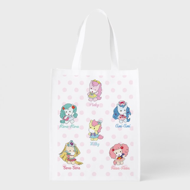 Osharena Ponies Kawaii Shopping Bag (Back)