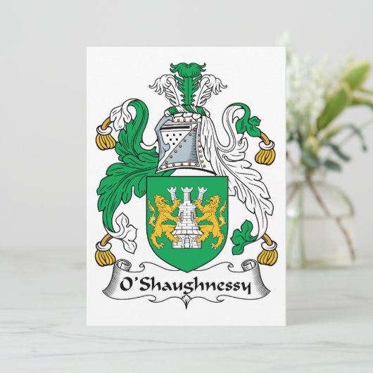 O'Shaughnessy Family Crest (Standing Front)