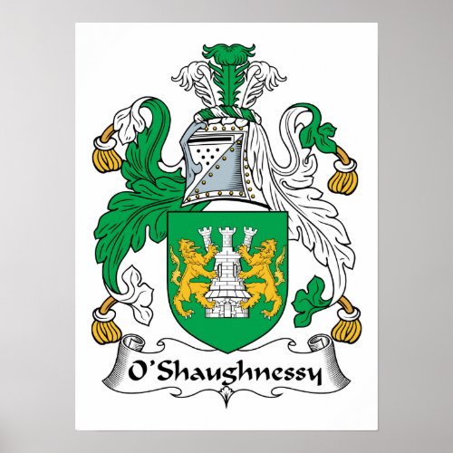OShaughnessy Family Crest Poster