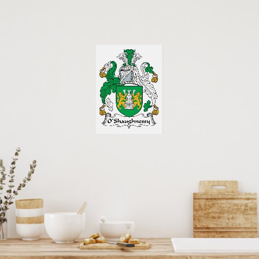 O'Shaughnessy Family Crest Poster Zazzle