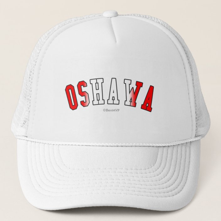 Oshawa in Canada National Flag Colors Hat