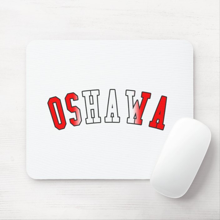 Oshawa in Canada National Flag Colors Mousepad