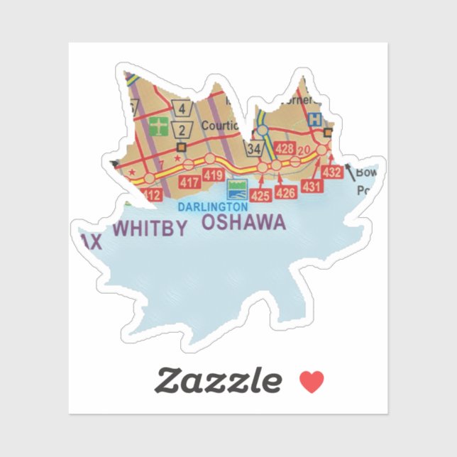Oshawa Ontario Painted Leaf Sticker (Sheet)