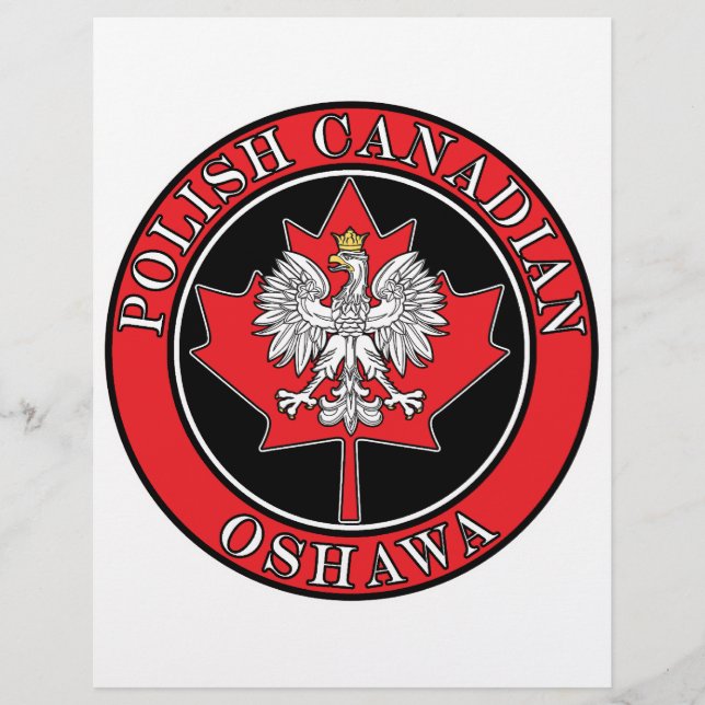 Oshawa Polish Round Canadian Leaf Flyer (Front)