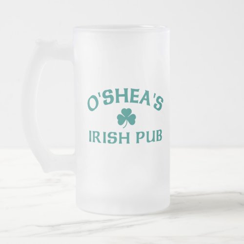 OSheas Irish Pub  Frosted Glass Beer Mug
