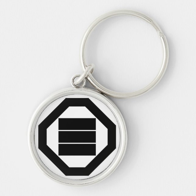 Oshiki with triangular characters keychain (Front)