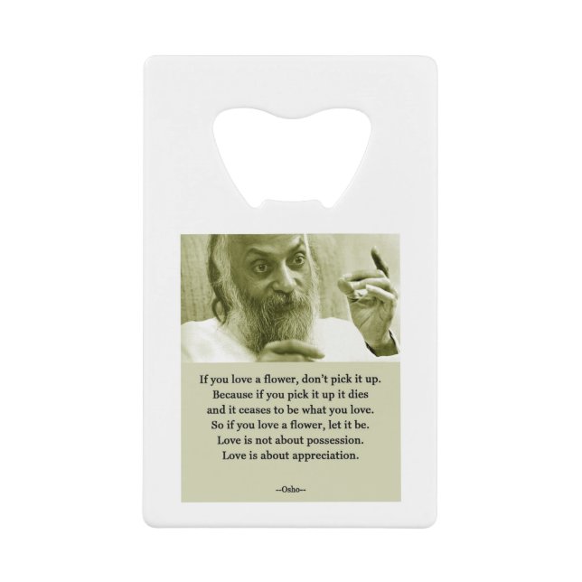 Osho Credit Card Bottle Opener (Front)