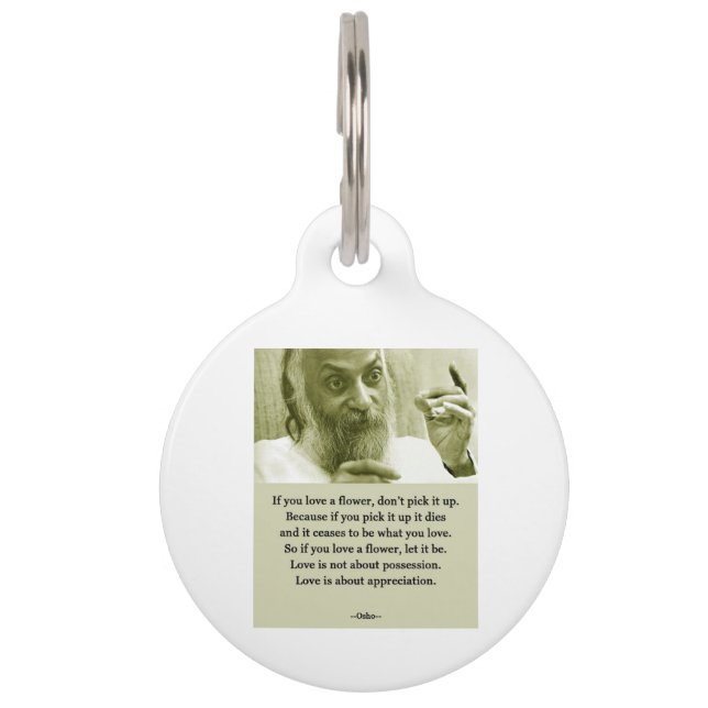 Osho Pet Name Tag (Front)