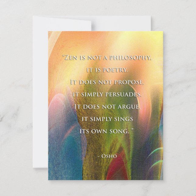 Osho Zen quote invitation (Front)