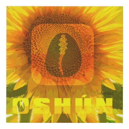 Oshun goddess of beauty and sweet love faux canvas print