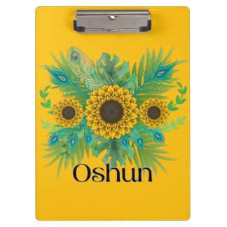 Oshun Goddess Sunflowers Clipboard