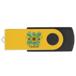 Oshun Goddess Sunflowers Flash Drive