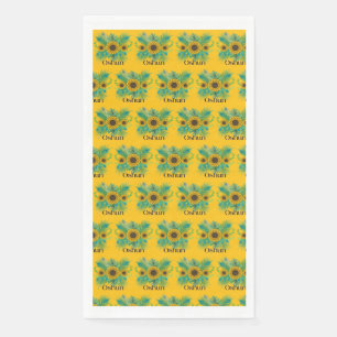 Oshun Goddess Sunflowers Paper Guest Towels