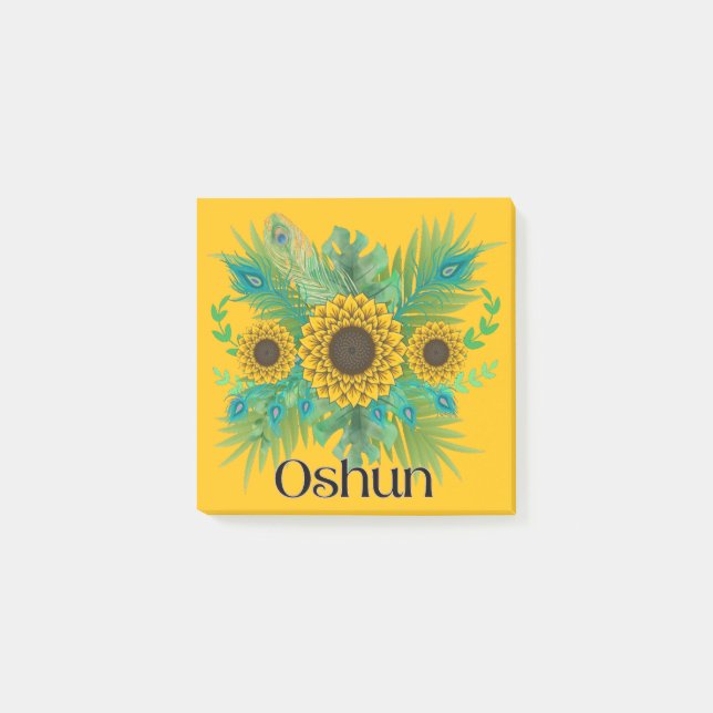 Oshun Goddess Sunflowers Post-it Notes (Front)