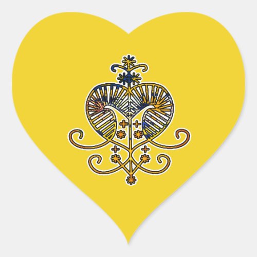 Oshun Goddess Veve Sigil Heart Sticker