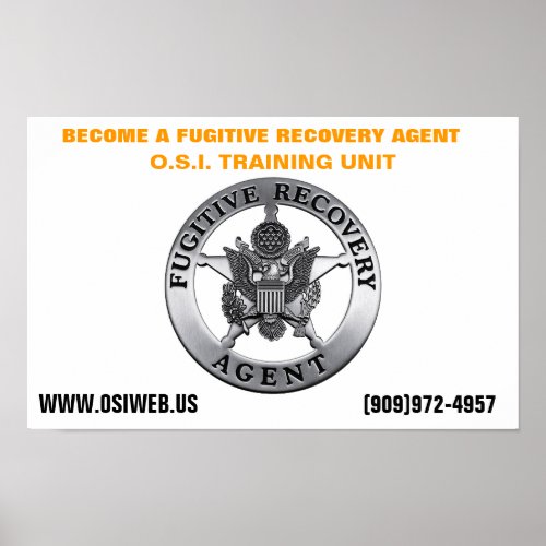OSI Fugitive Recovery Training Unit Poster