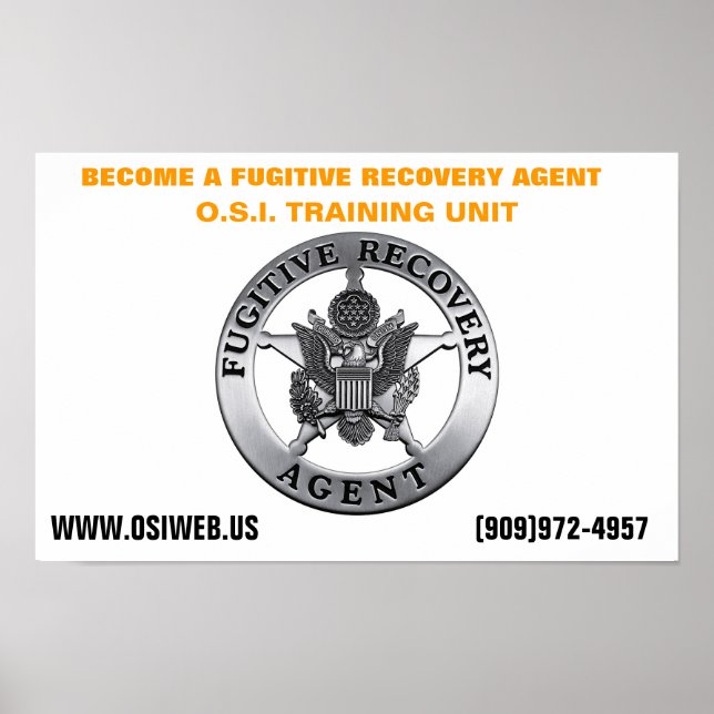 OSI Fugitive Recovery Training Unit Poster (Front)