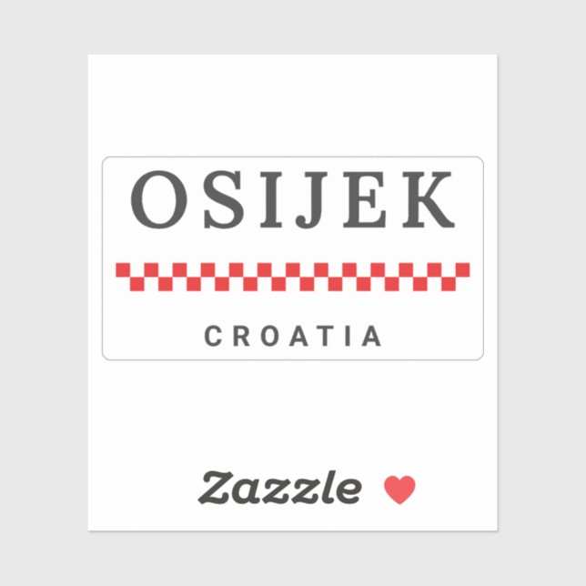 Osijek City Croatia Sticker (Sheet)