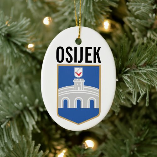 Osijek coat of arms Croatia Ceramic Ornament