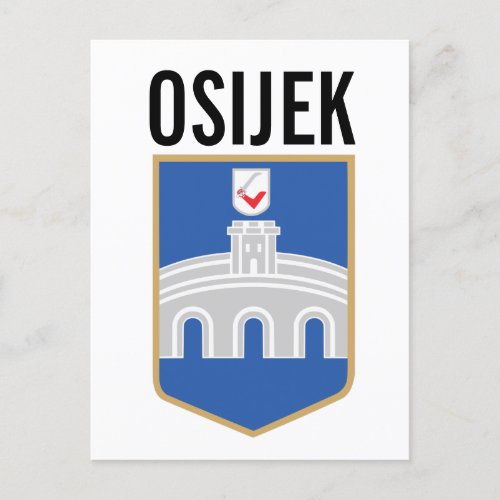 Osijek coat of arms Croatia Postcard