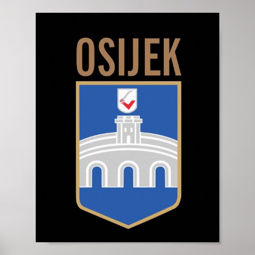 Osijek coat of arms Croatia Poster