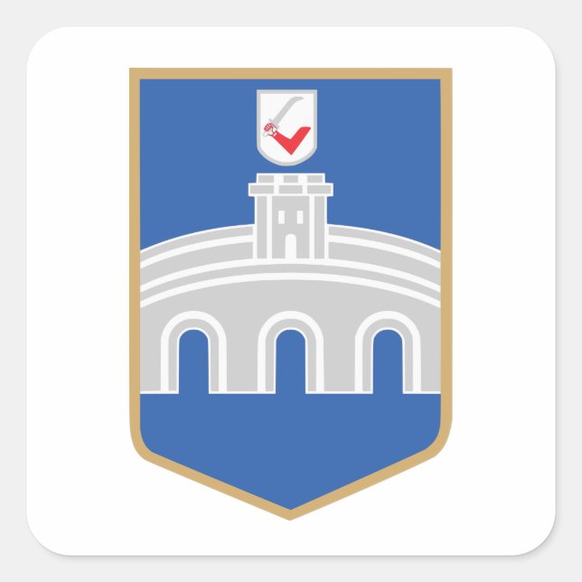 Osijek coat of arms, Croatia Square Sticker (Front)