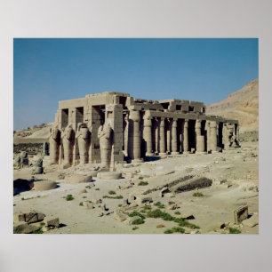 Osiride figures Ramesses II flanking the walls Poster