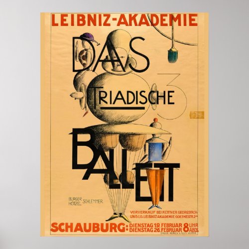 Oskar Schlemmer  For Unrealized Performances Of Th Poster