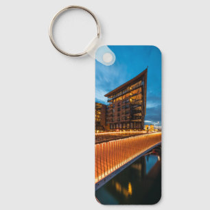 Oslo at night, Norway Keychain