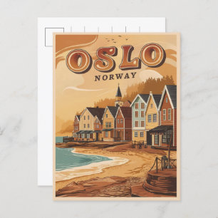 Oslo beach Norway vintage souvenirs and gifts Postcard