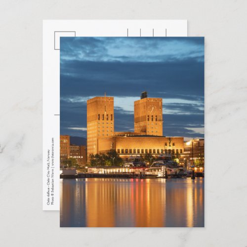 Oslo City Hall Norway Postcard