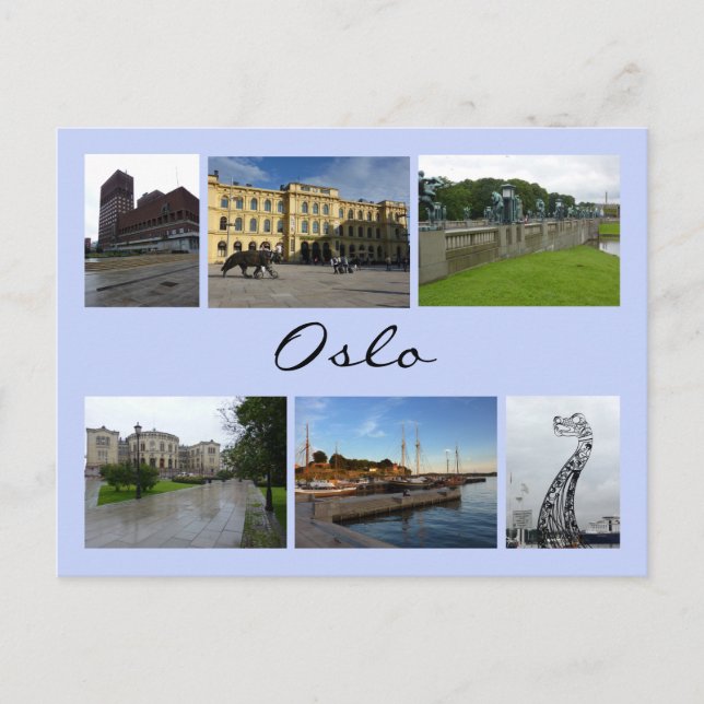 Oslo Collage 2 Postcard (Front)