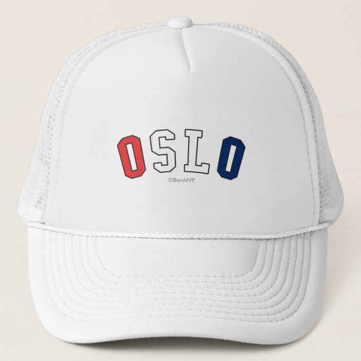 Oslo in Norway National Flag Colors Hat