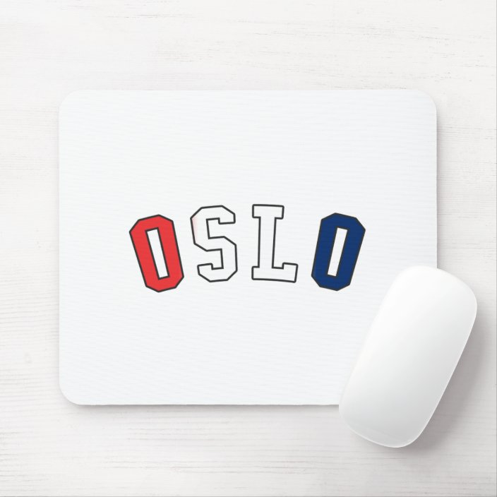 Oslo in Norway National Flag Colors Mousepad