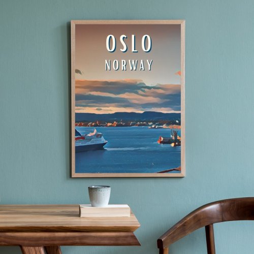 Oslo la ville de la culture scandinave poster