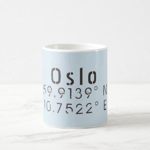 Oslo Latitude Longitude Coffee Mug