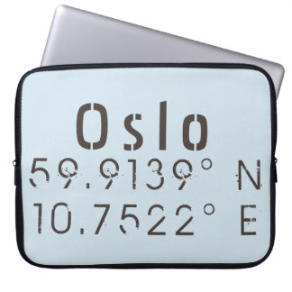 Oslo Latitude Longitude Laptop Sleeve