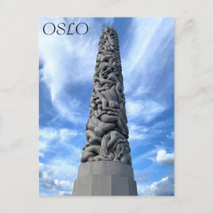 Oslo Norway Capital City Vigeland Park Monolith Postcard