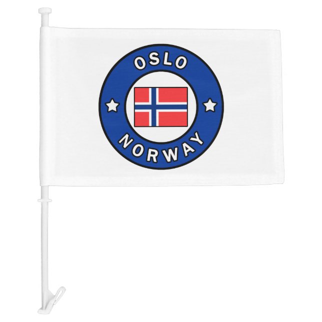 Oslo Norway Car Flag (Front)